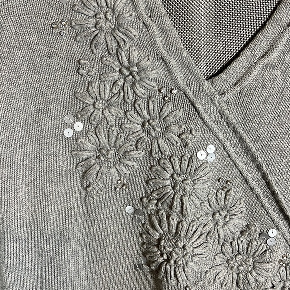 Soft Surroundings Faux Wrap Sweater- Women’s M - Picture 2 of 5